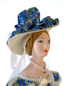 Кукла Дама в летнем платье 19 века, Пушкинская эпоха