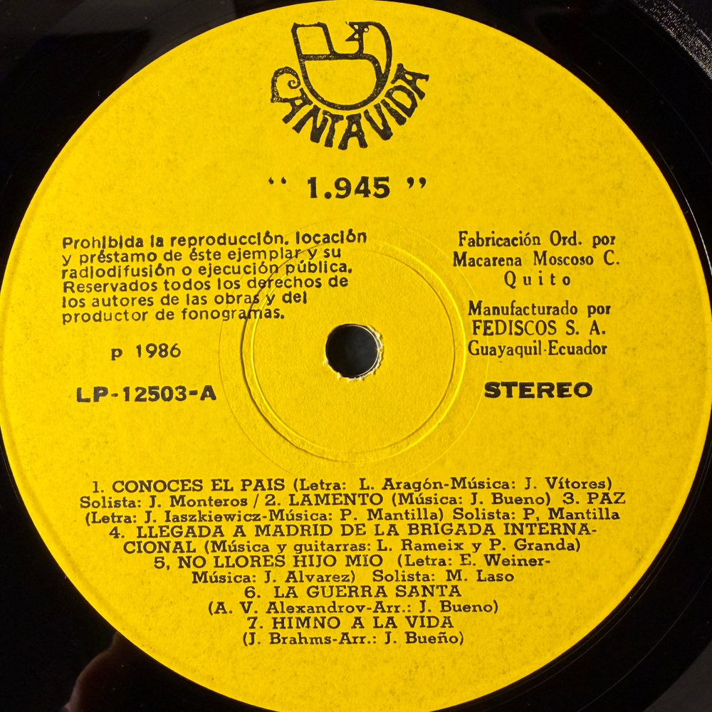 Grupo Ars Nova ‎– 1945 (Эквадор 1986г.)