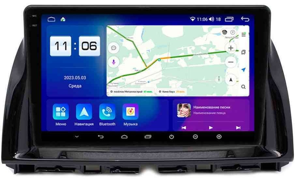 Магнитола для Mazda CX-5 2011-2017 (рамка 10) - Parafar PF984-10RN2K на Android 13, QLED+2K, ТОП процессор, 4Гб+32Гб, CarPlay, 4G SIM-слот