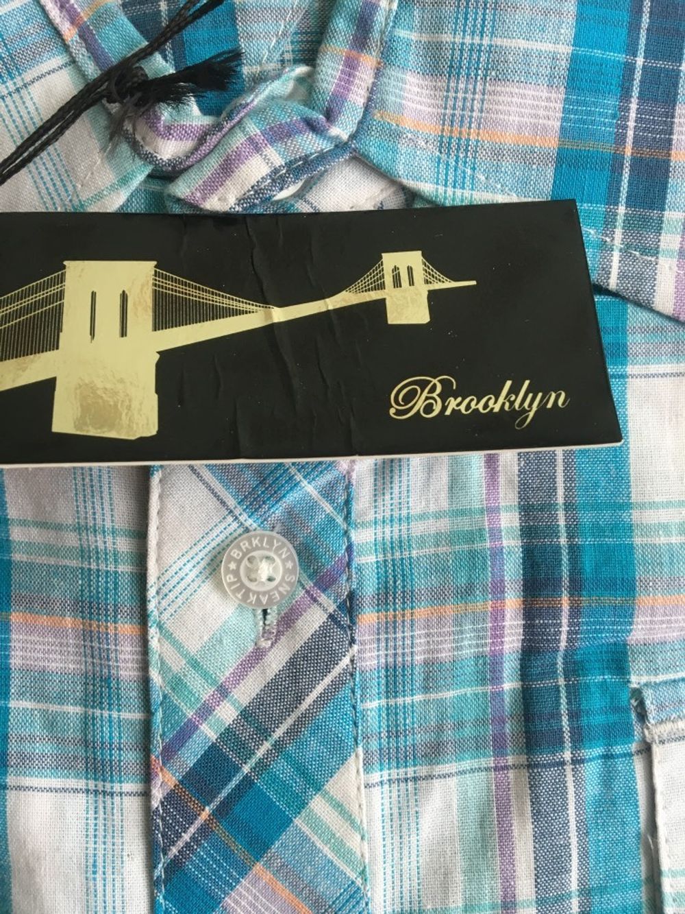 Рубашка с коротким рукавом Sneaktip Cobra Plaid синяя