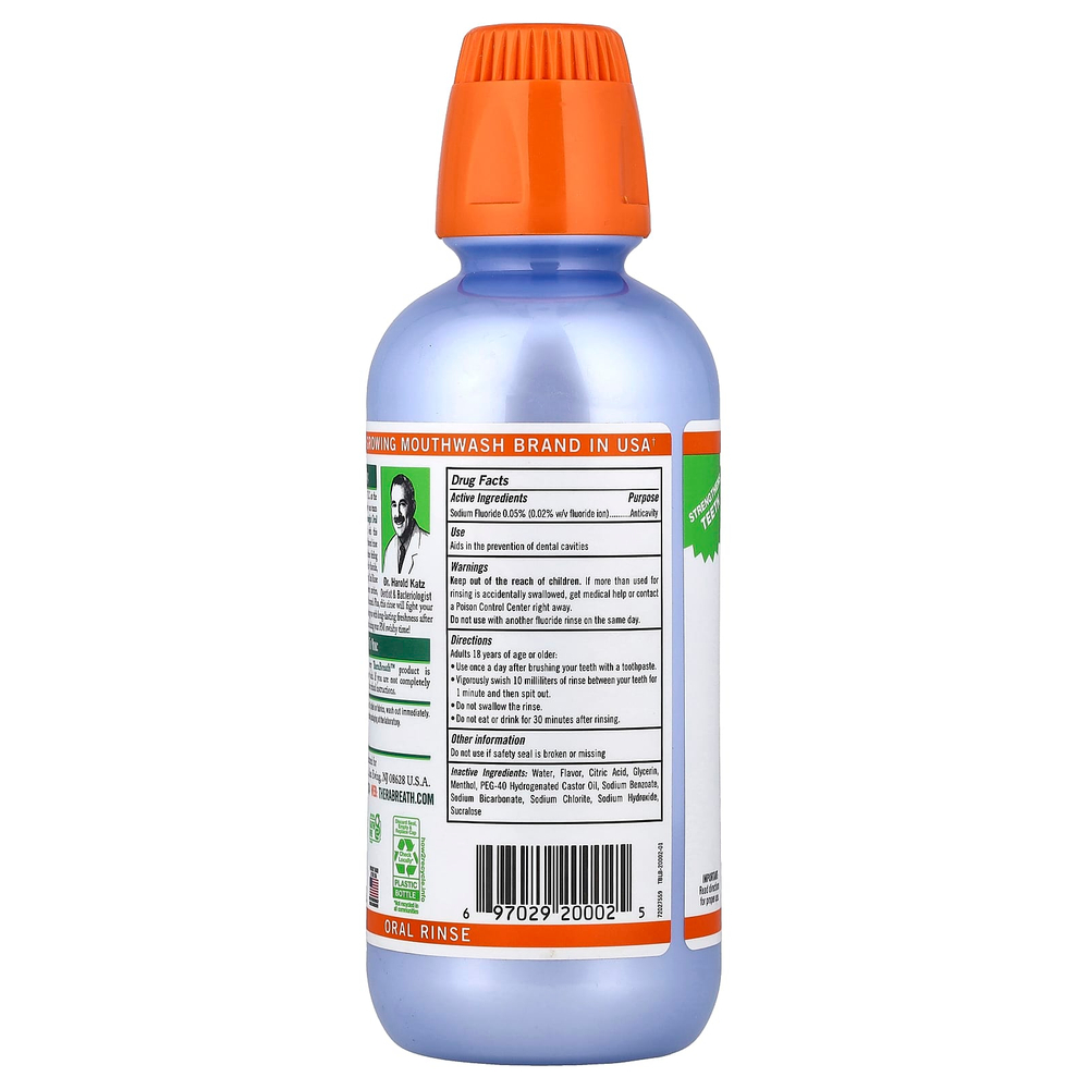 TheraBreath, ночной ополаскиватель для рта, с ромашкой и мятой, 473 мл (16 жидк. унций)