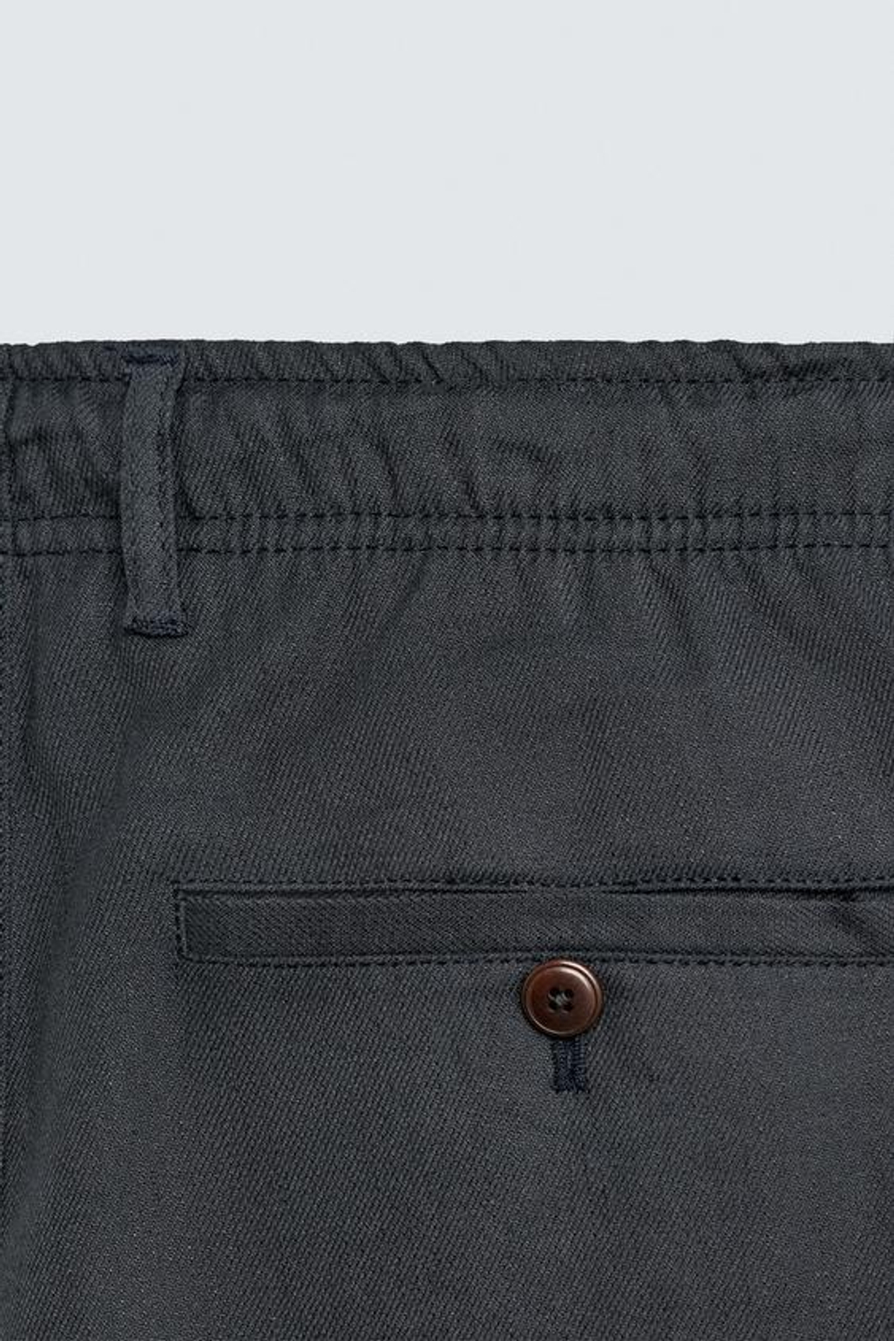 ZARA БРЮКИ RELAXED FIT ИЗ ХЛОПКА И ЛЬНА, МОРСКОЙ СИНИЙ