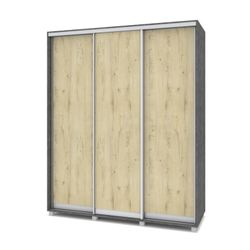 Шкаф-купе трехстворчатый "Роланд" Р671, ЛДСП, MODERN (Анкор светлый)