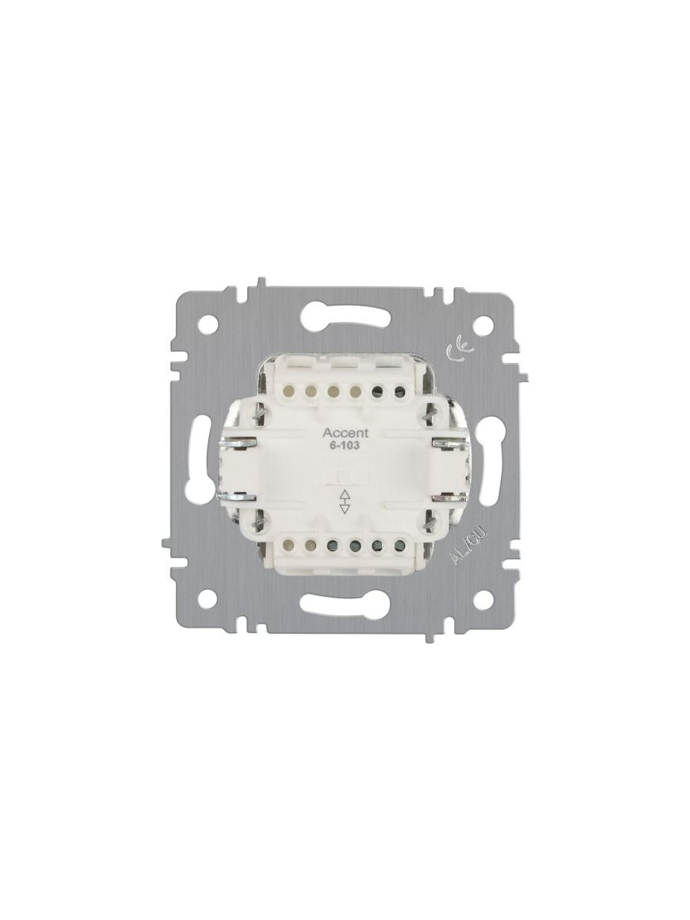 Выключатель 1-кл. СП Accent 6-101-01 10А IP20 250В AL/CU бел. Intro Б0063469
