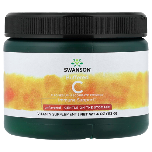 Swanson, порошок буферизированного витамина С, с нейтральным вкусом 113 г (4 унции)