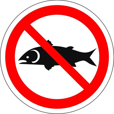 Знак "Рыбалка запрещена"