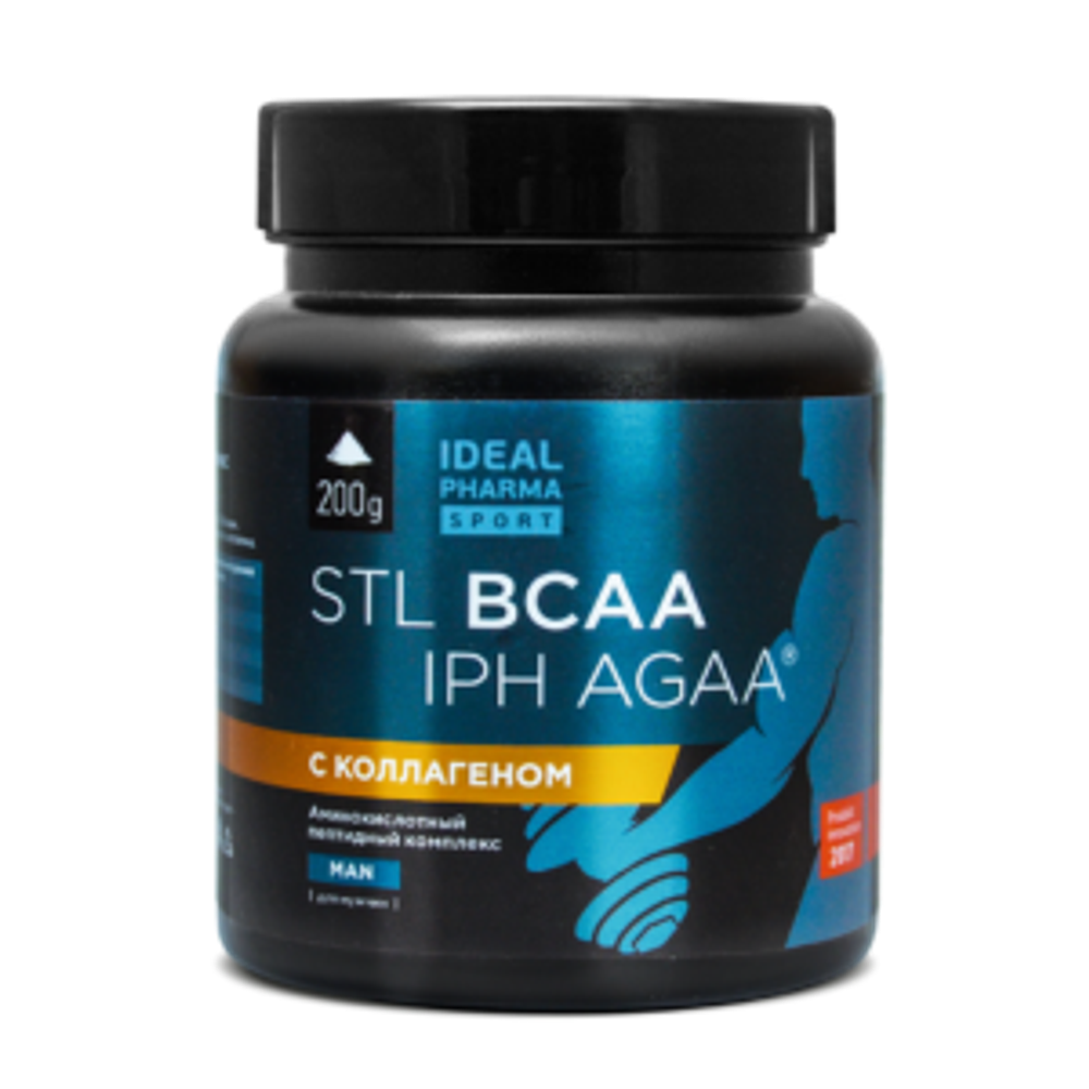 Пептидный комплекс IPH AGAA с аминокислотами BCAA и коллагеном наращивания сухой мышечной массы