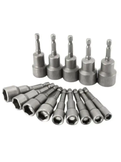 6-19 мм + телескопический эластичный рукав, Набор шестигранных магнитных сверл ,15 предметов (черная коробка)