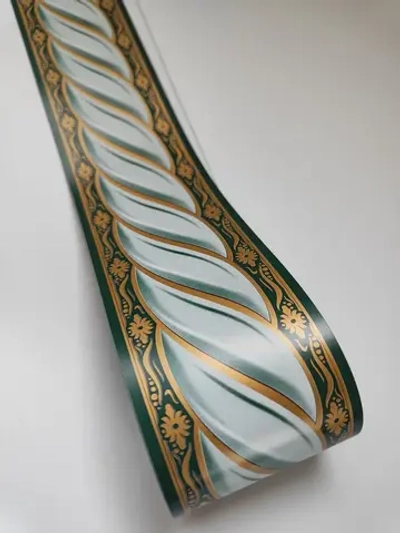 Бордюр для обоев бумажный 6 см окантовка лента зеленый