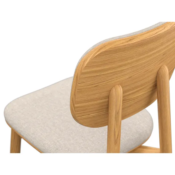 Стул с обивкой Saga, рогожка, бежевый