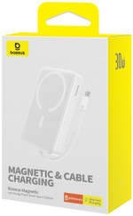 Внешний аккумулятор Baseus Magnetic Mini 10000 мАч белый