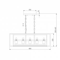 Подвесной светильник Eurosvet Crate 70122/5 черный