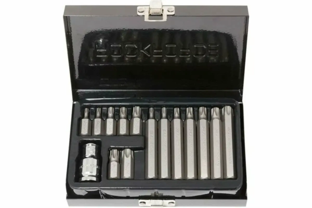 Набор бит RF-4156C TORX с битодержателем,15пр. 1/2"(L: 30/75мм; Т20,Т25,Т30,Т40,Т45,Т50,Т55), в кейсе ROCKFORCE