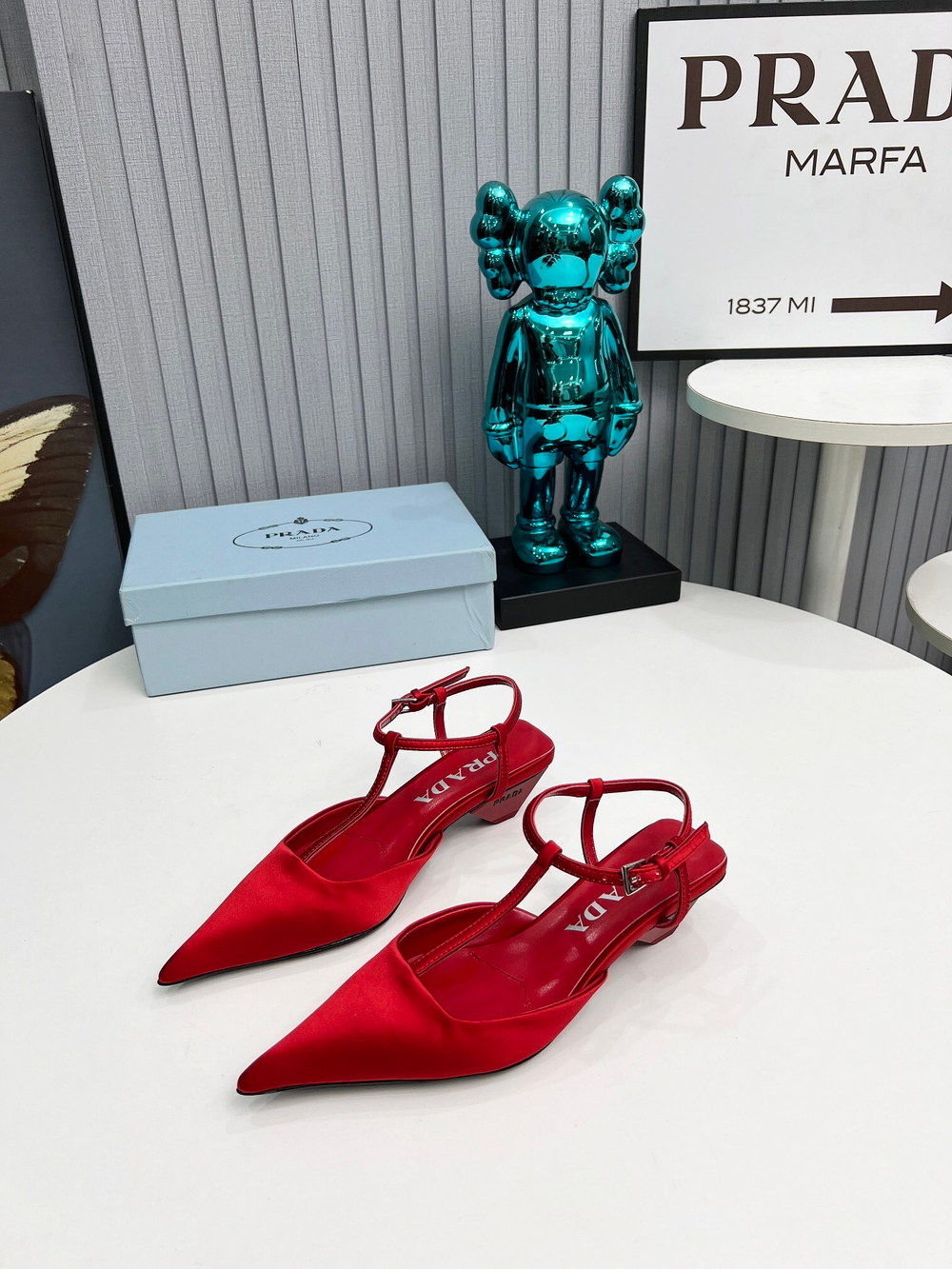 Prada Satin Slingback Pumps