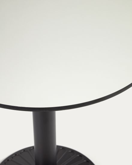 Круглая столешница для сада Tiaret, белая, Ø 68