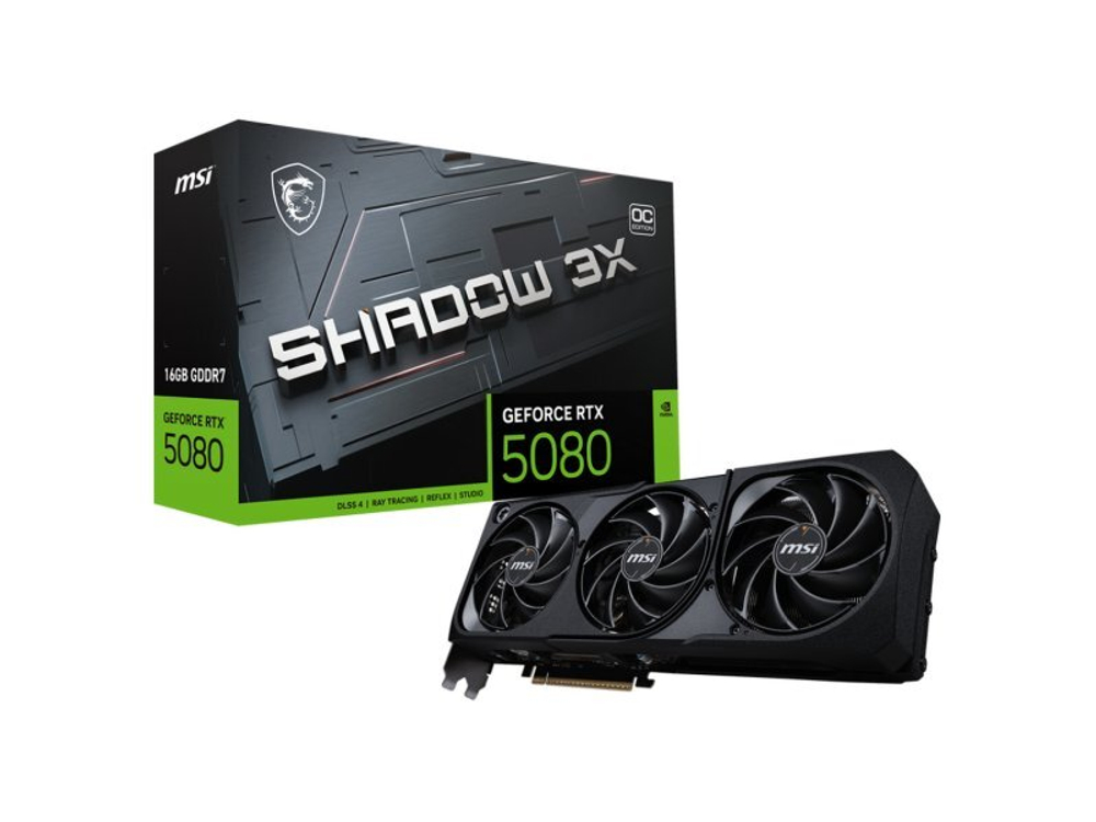 Видеокарта MSI Nvidia GeForce RTX 5080 [RTX 5080 16G SHADOW 3X OC]