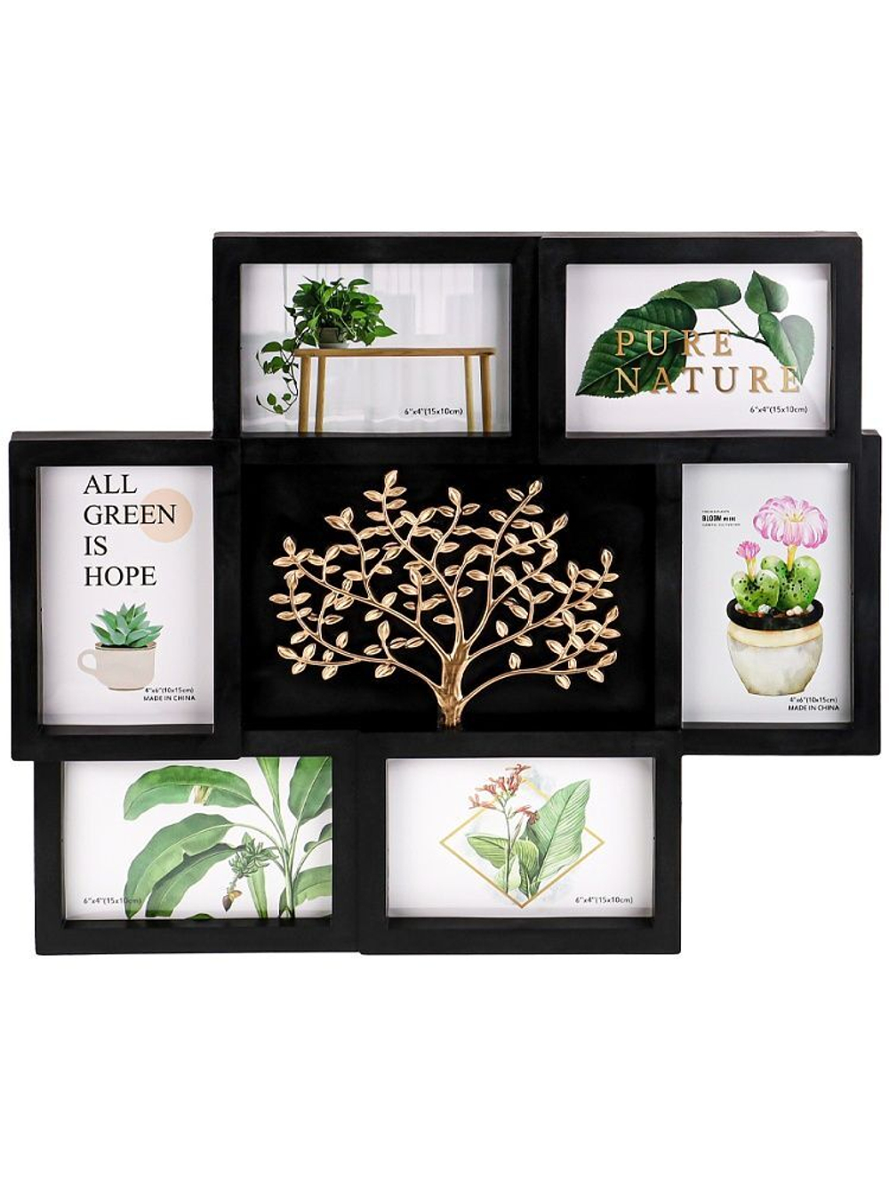 Фоторамка на 6 фото 10*15см "Модерн" черная