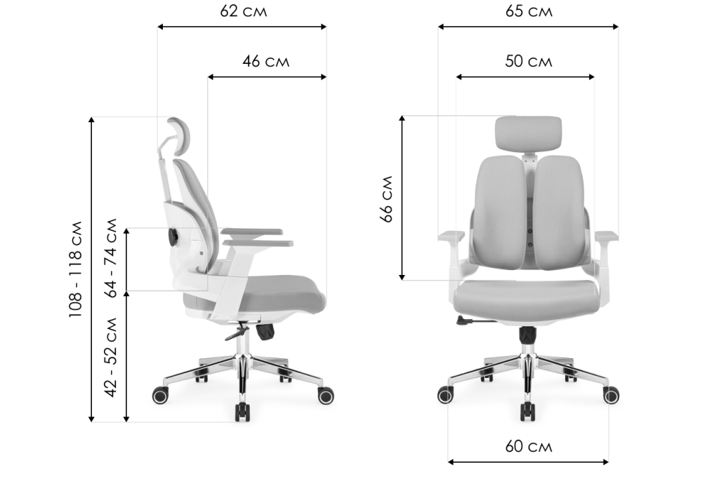 Компьютерное кресло Woodville Hiba gray, chrome