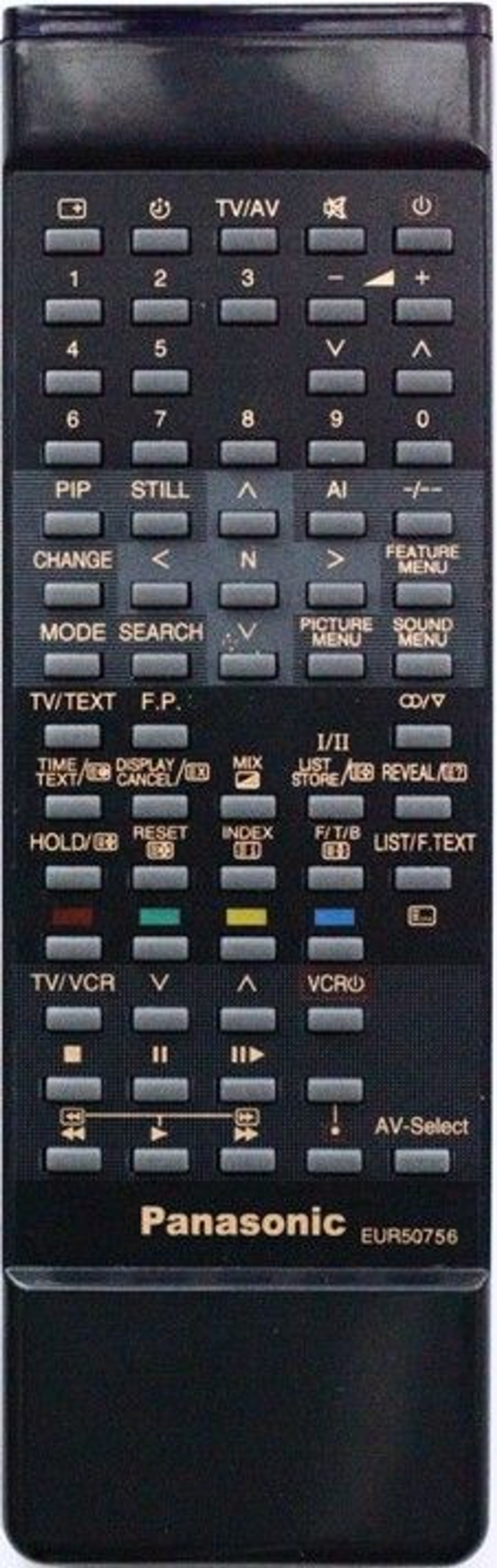 Пульт для PANASONIC EUR50756 TV/VCR