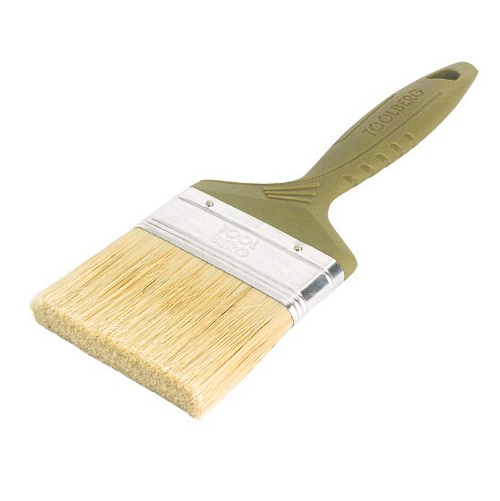 Кисть плоская Микс  - СТАНДАРТ  75мм / смесь.щет, Пласт.руч. TOOLBERG  (Лакра) 0111225