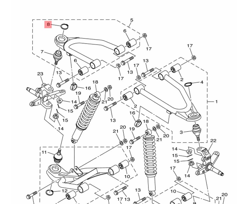 Стопорное кольцо Yamaha Grizzly 300 (1SCF31830000)