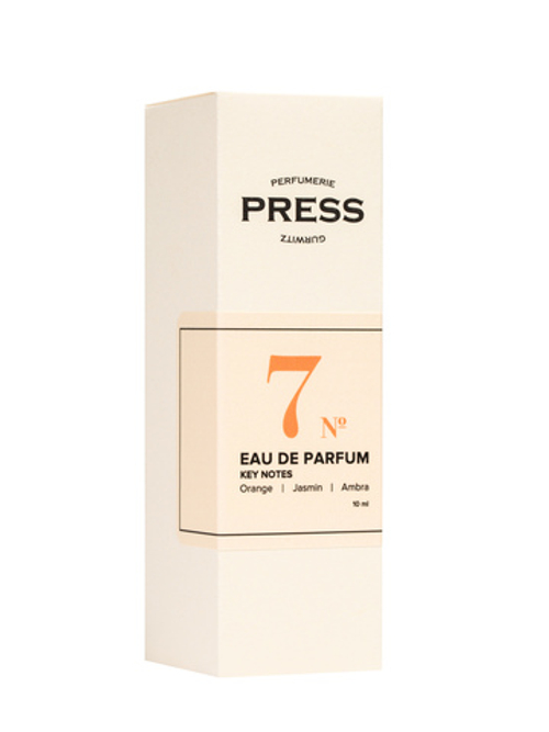 Парфюмерная вода Press Gurwitz Perfumie №7 с нотами апельсин, жасмин, амбра, 10 мл