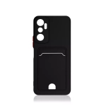 Силиконовый чехол с отделением для карты для Infinix Hot 20s black DF