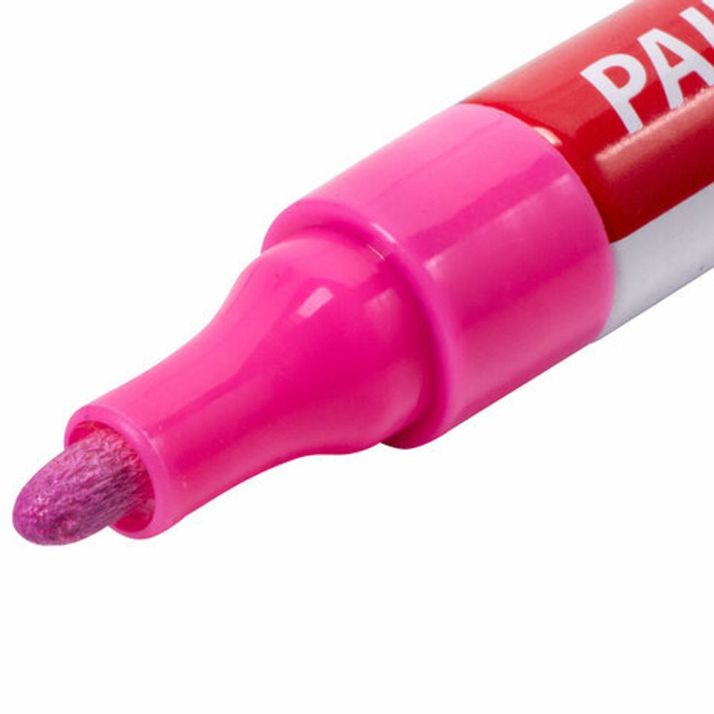 Маркер-краска лаковый EXTRA (paint marker) 4 мм, РОЗОВЫЙ, УСИЛЕННАЯ НИТРО-ОСНОВА, BRAUBERG, 151986