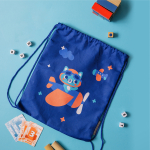 Мешок в садик 33х40, Котик пилот (синий)