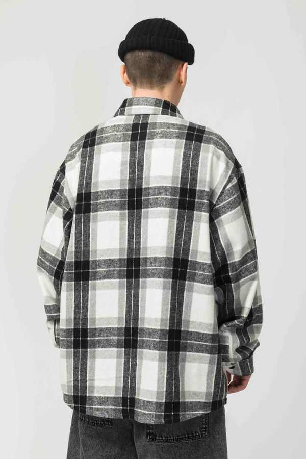 Рубашка Harbor Wide Молочный/Черный/Серый - фото 3