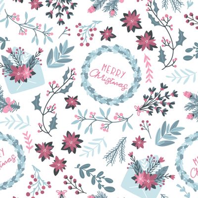 рождественский растительный цветочный фон