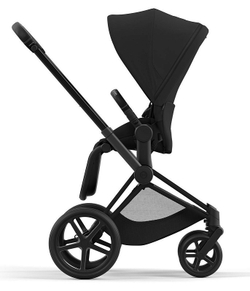 Коляска 3 в 1 Cybex Priam IV Matt Black complete и автокресло Aton S2 i-Size Hibiscus Red Sepia Black
