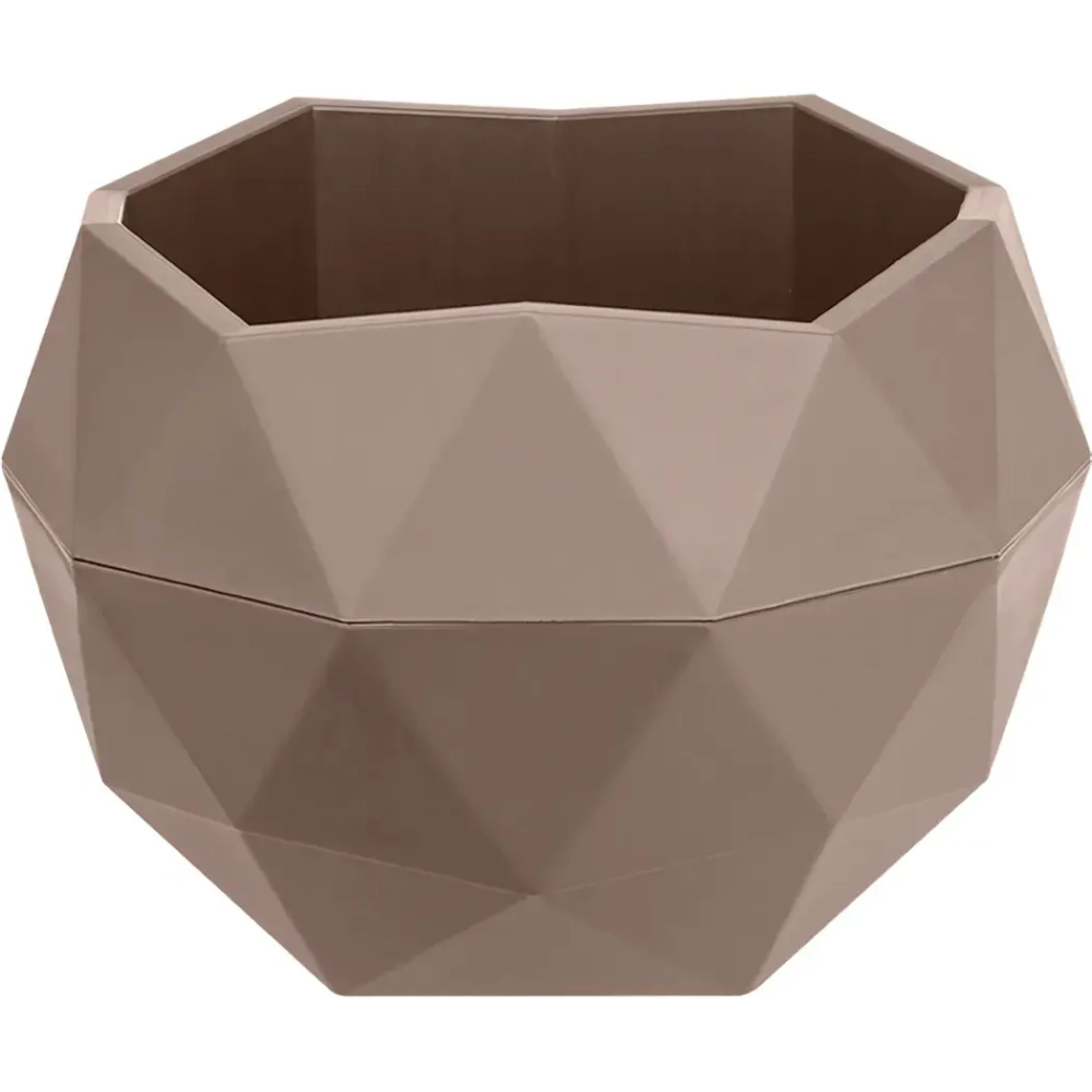 Кашпо для цветов пластиковое 2,5л d-21,8см «Топаз» Мокачино