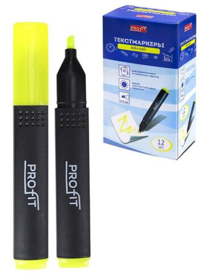Маркер-текстовыделитель 2-5мм. желтый (Проф-Пресс)