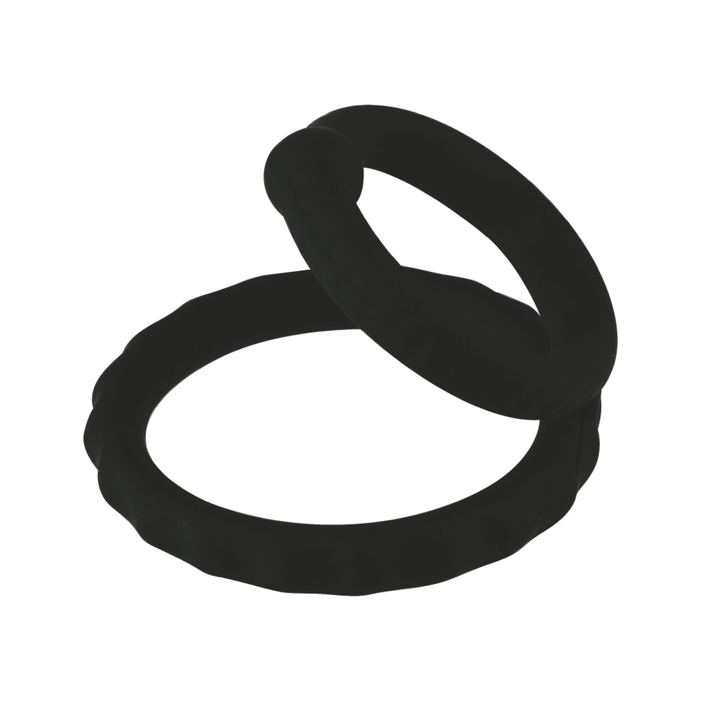 Двойное эрекционное кольцо из медицинского силикона (Цвет: разноцветный)