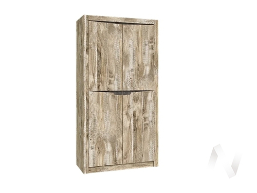 Шкаф 2-х с полками Гостиная Ривьера (дуб юкон/бетон темный)