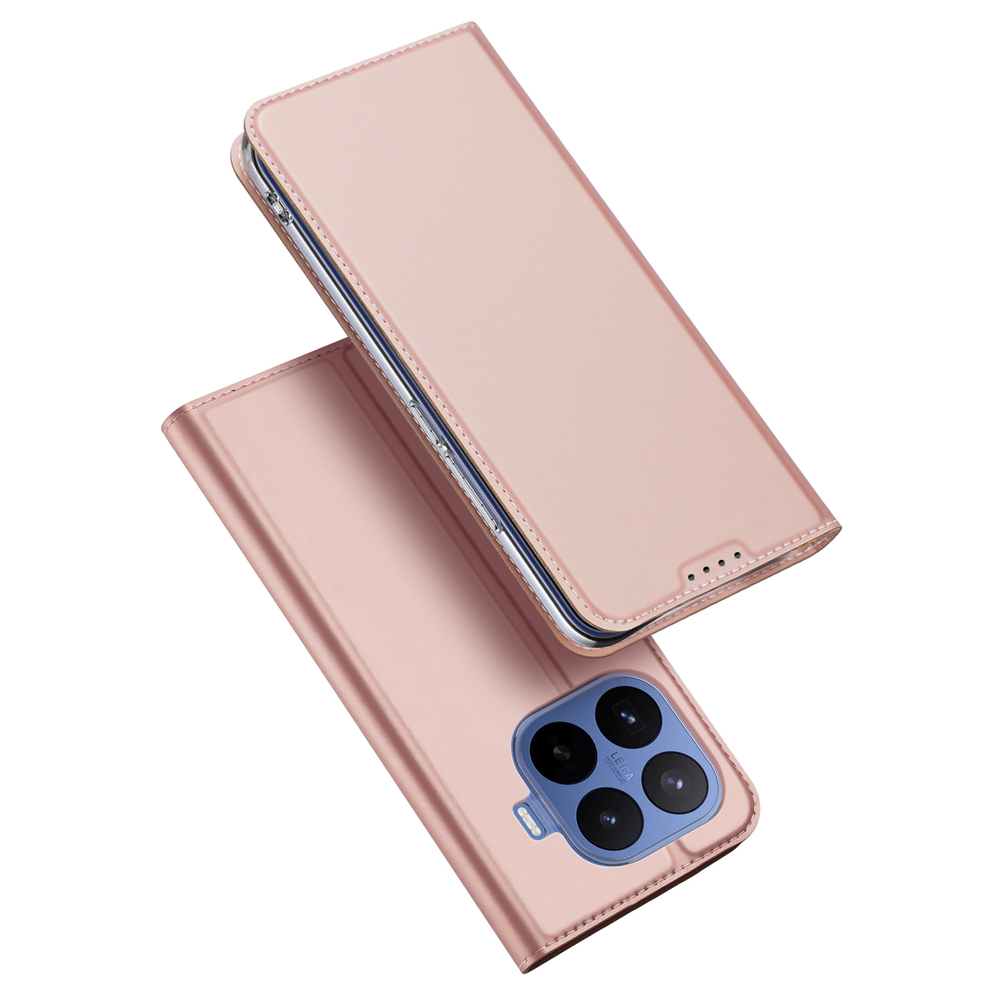 Чехол книжка розового цвета для Xiaomi 17T Pro, серия Skin Pro Series от Dux Ducis