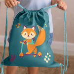 Мешок в садик 33х40, Лисенок (зеленый)