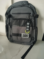 Рюкзак молодежный 51*30*20 см, 2 отделения, с брелоком, чёрно-серый