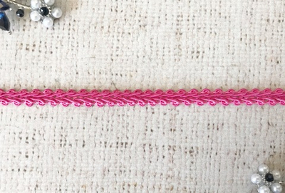 Тесьма Шанель плетеная, ш. 8 мм, фуксия