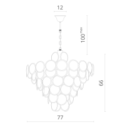 Люстра подвесная Divinare Chloe 7566/02 SP-18