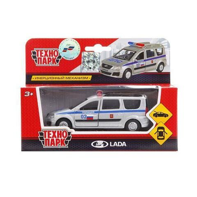 Модель ин. мет. "Lada Largus. Полиция" 12см, открыв. двери, коробка SB-16-47-P-WB (Технопарк)