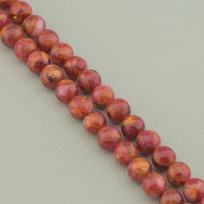 Нитка Яшма 39 см. 6,5 мм. (Без замка)