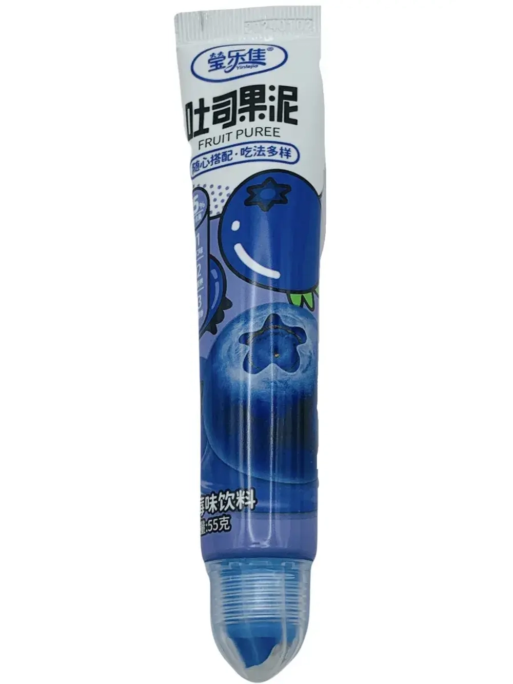 Жидкие конфеты пюре со вкусом Черники 55 г * 20 шт