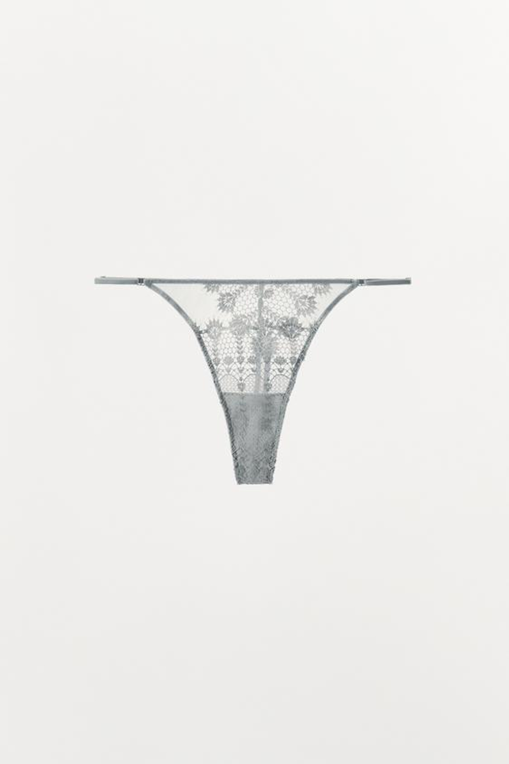 ZARA ТРУСЫ-ТАНГА ИЗ ГИПЮРА, СЕРЫЙ