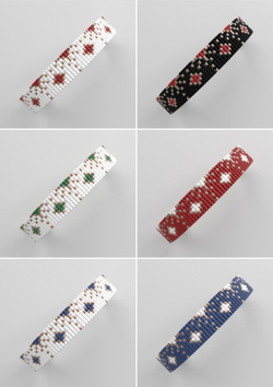 Схема LOOM, Схема браслета на станке, узор из Miyuki Delica 11/0, файл PDF, №434L