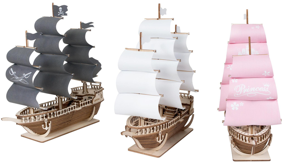 Сборная модель из дерева Lemmo Корабль "Ламар"