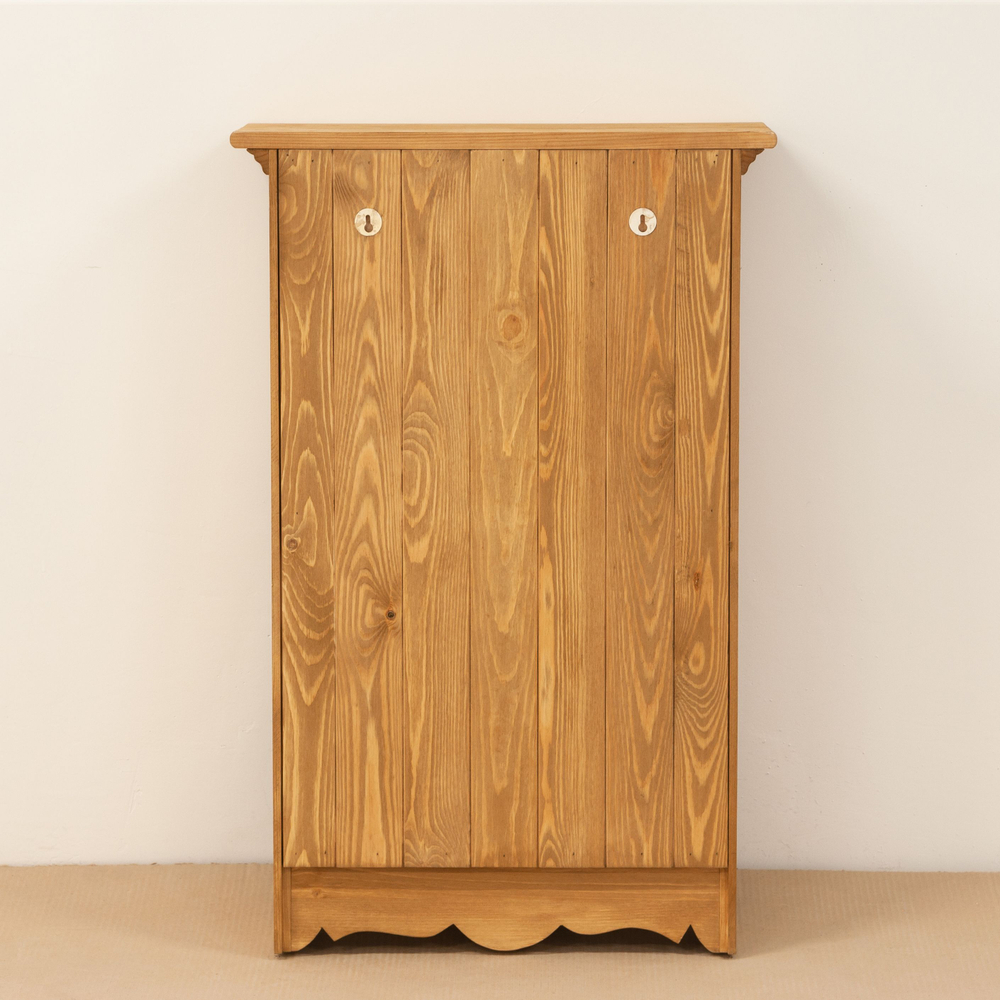 Шкаф навесной Прованс 2 двери 3 ящика для кухни и ванной из массива сосны, бежевый