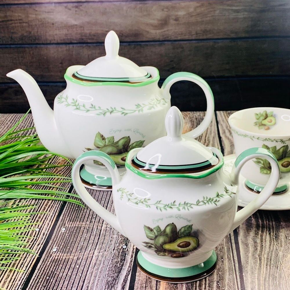 Lenardi 109-073 Чайный сервиз 15пр. АВОКАДО в под.уп.(х4)Фарфор