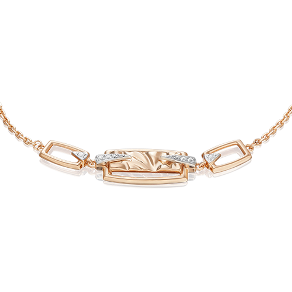 Браслет «Впечатление» из комбинированного золота c натуральными топазами white Артикул: 05-0759-00-201-1111